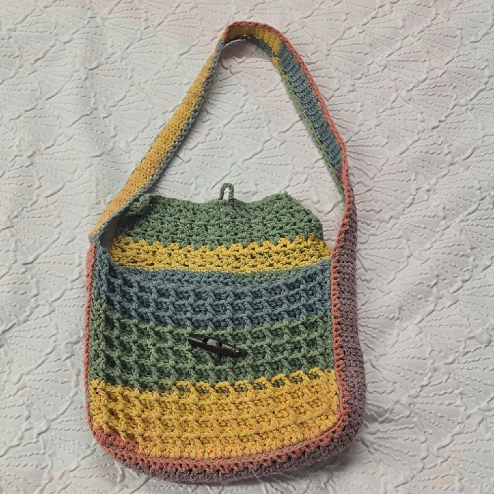 Colorful Crochet Shoulder Bag